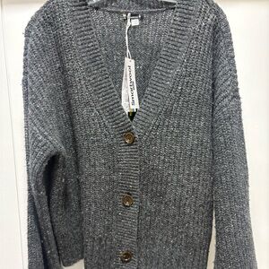 Smartwool Women Cozy Lodge Cropped Cardigan Sweater Charcoal Size XL 17318-010